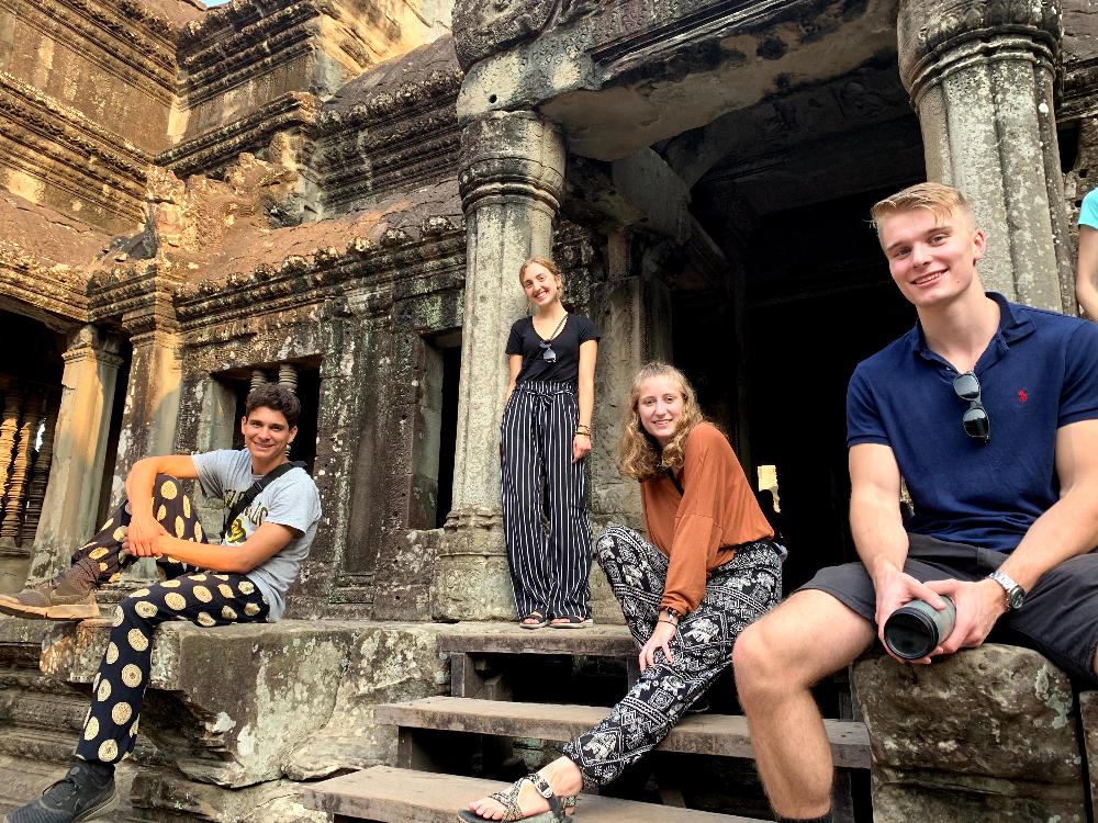 four students in Vietnam
