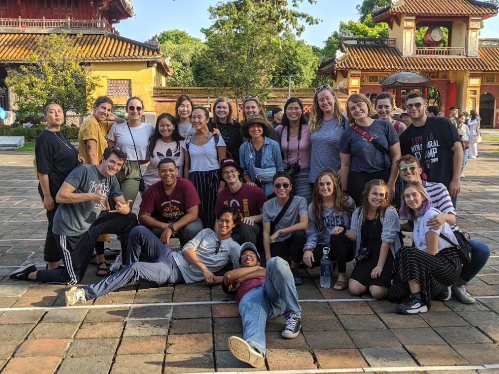 large student group in Vietnam